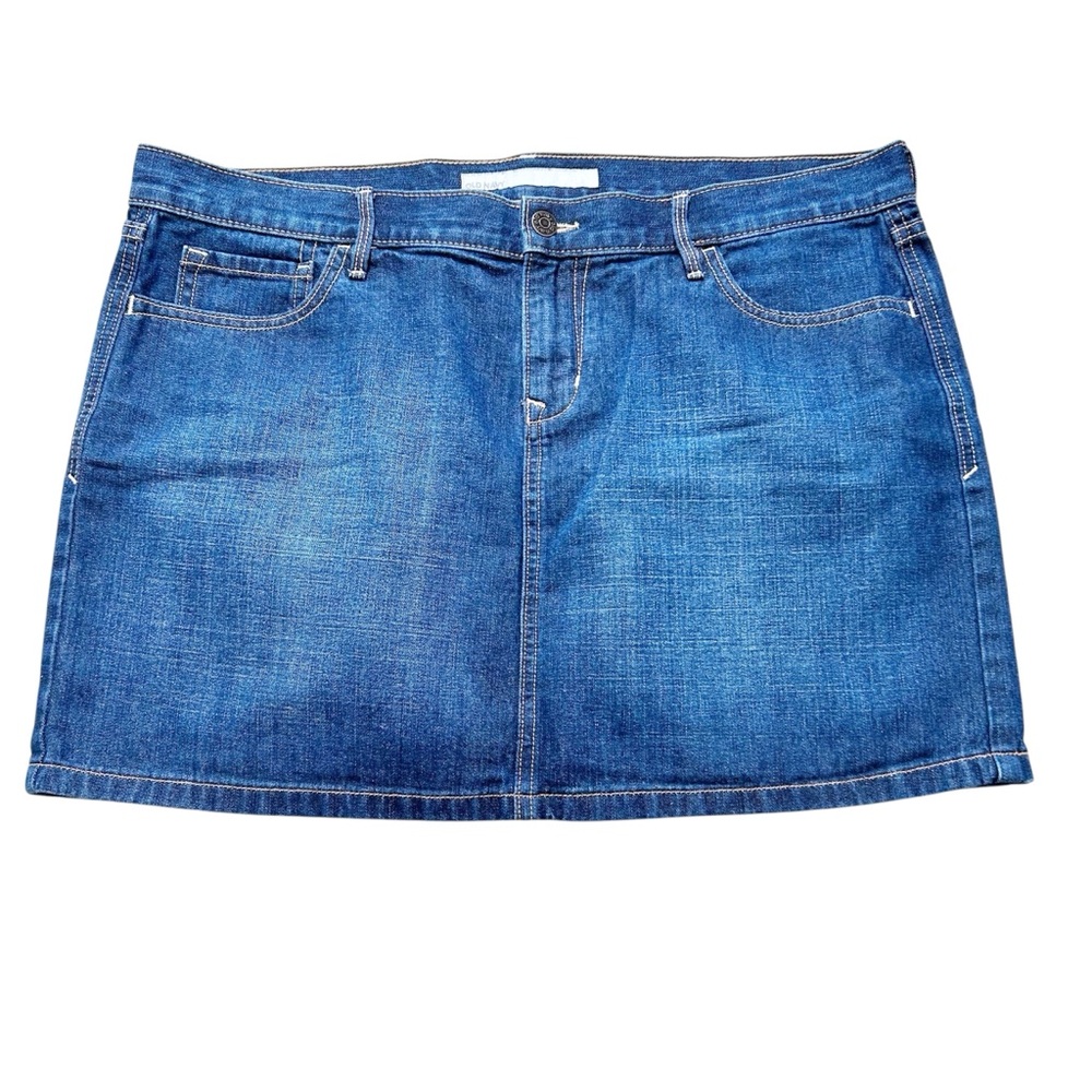 Old Navy Dark Blue Denim Mini Skirt Cotton Spring Summer